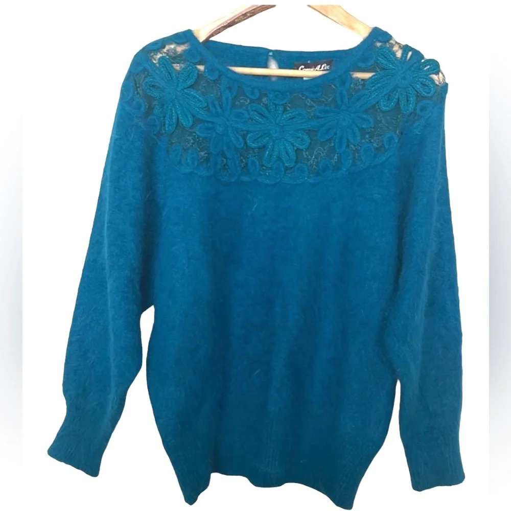 Vintage Connie A Lee‎ Angora Fuzzy Sweater